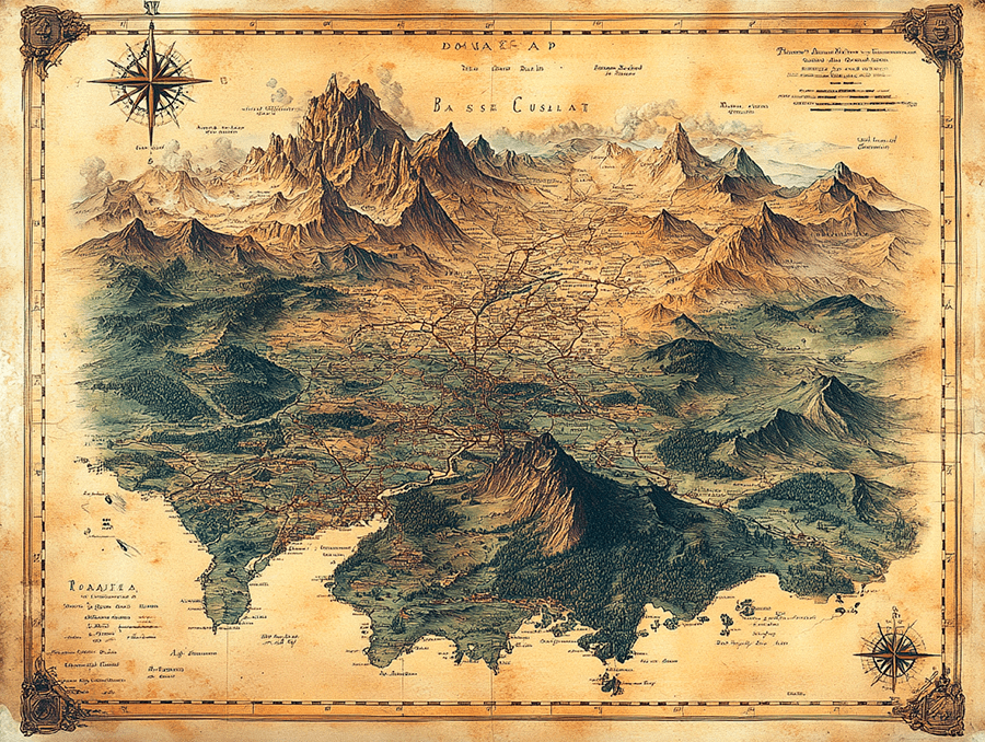 Imagen de la época del mapa de zugarramurdi